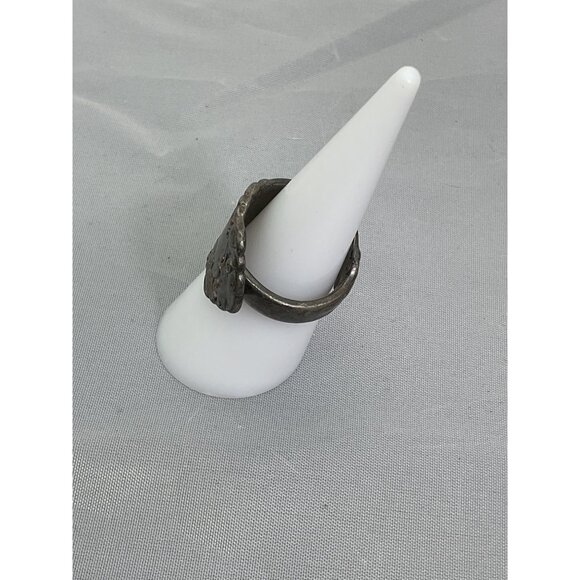 Vintage Silver Tone Spoon Handle Wrap Ring - Picture 5 of 5